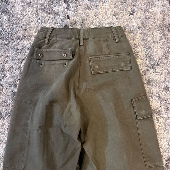 NWOT‎ ÉTICA REN CROPPED CARGO PANT women's size 24 in the color sage - Picture 12 of 12